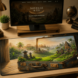 Worlds Within: Suitcases — Desk Mats - Novelle & Co