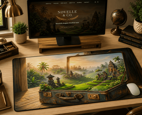 Worlds Within: Suitcases — Desk Mats - Novelle & Co
