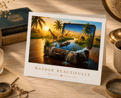 Worlds Within: Suitcases — Note Cards - Novelle & Co