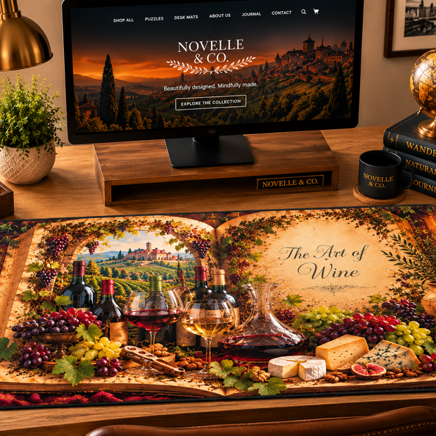 Art of Wine Desk Mat by Novelle & Co