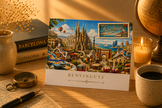 Barcelona Cityscape Greeting Card Set