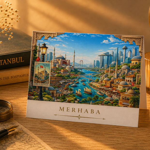 Istanbul Cityscape Greeting Card Set