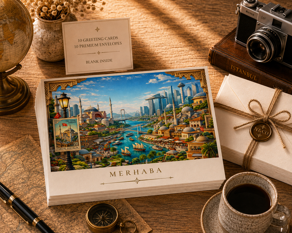 Istanbul Cityscape Greeting Card Set