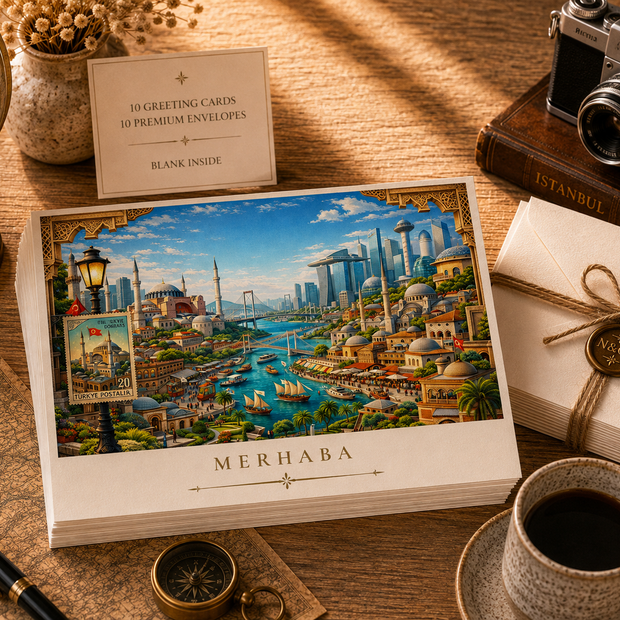 Istanbul Cityscape Greeting Card Set