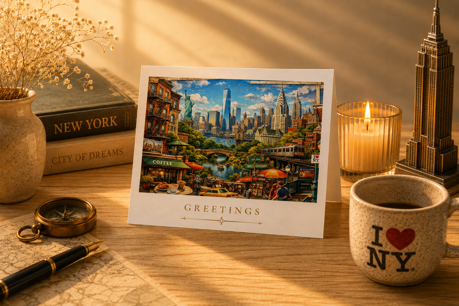 New York Cityscape Greeting Card Set