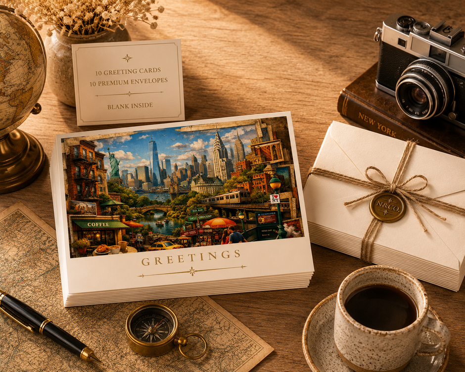 New York Cityscape Greeting Card Set
