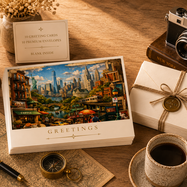 New York Cityscape Greeting Card Set