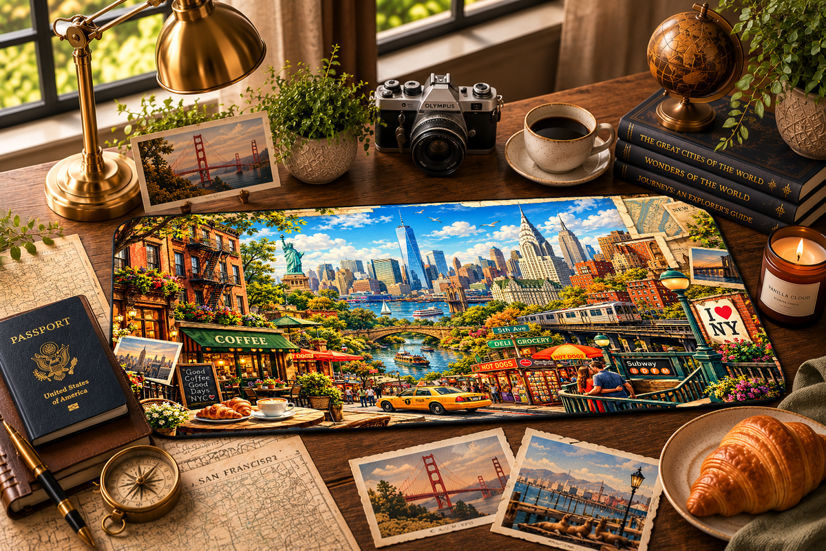 New York Cityscape Desk Mat by Novelle & Co