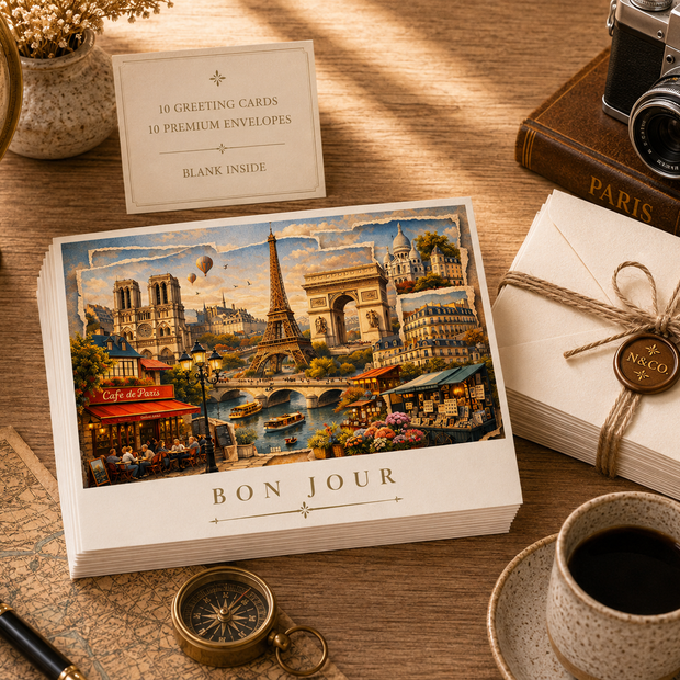 Paris Cityscape Greeting Card Set