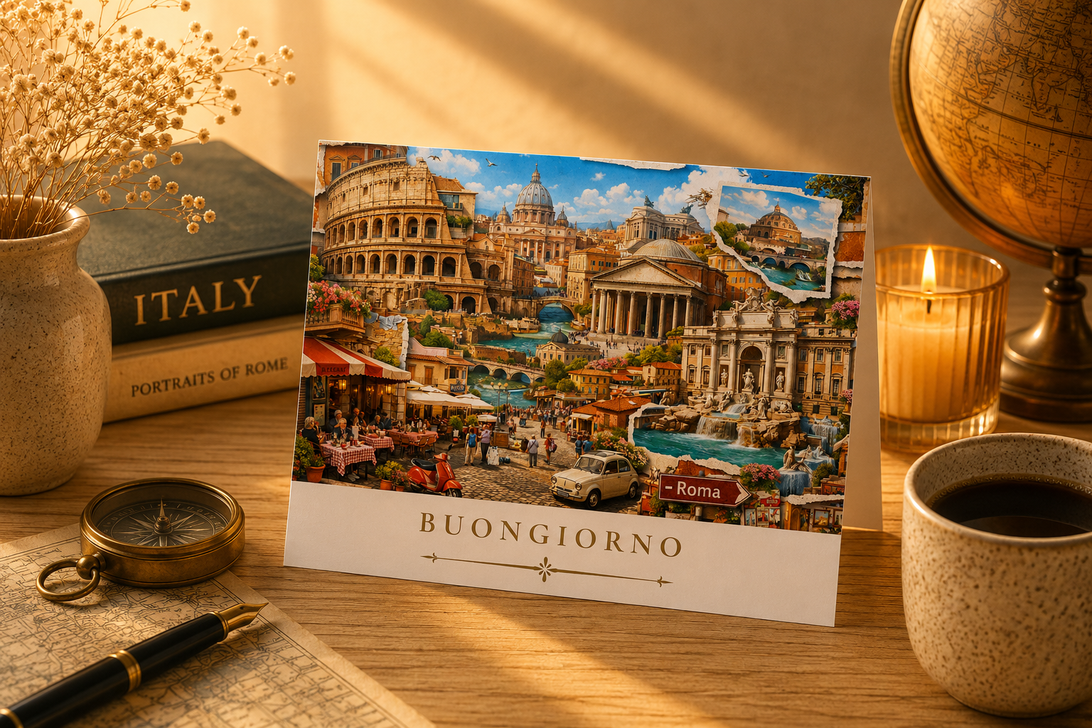 Rome Cityscape Greeting Card Set