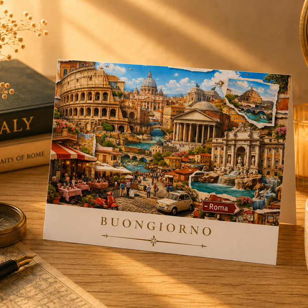 Rome Cityscape Greeting Card Set
