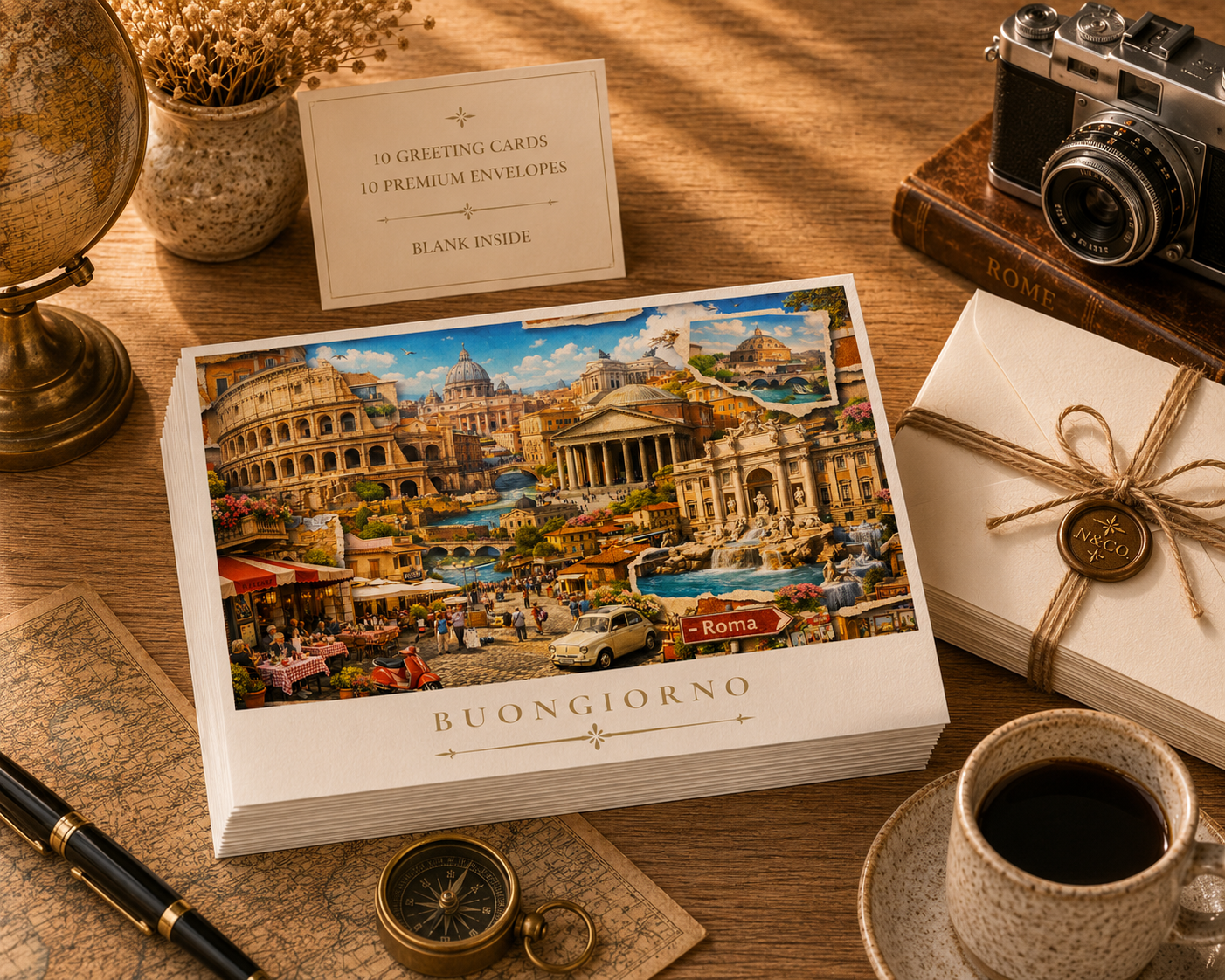 Rome Cityscape Greeting Card Set