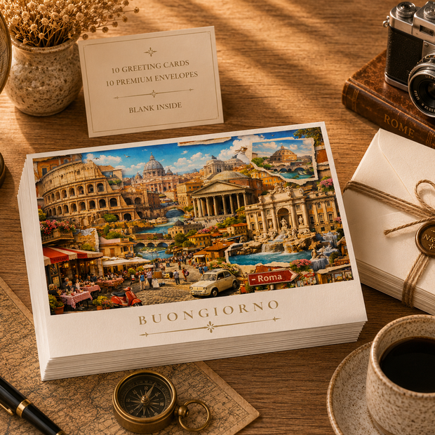Rome Cityscape Greeting Card Set