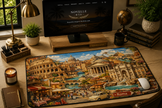 Rome Cityscape Desk Mat