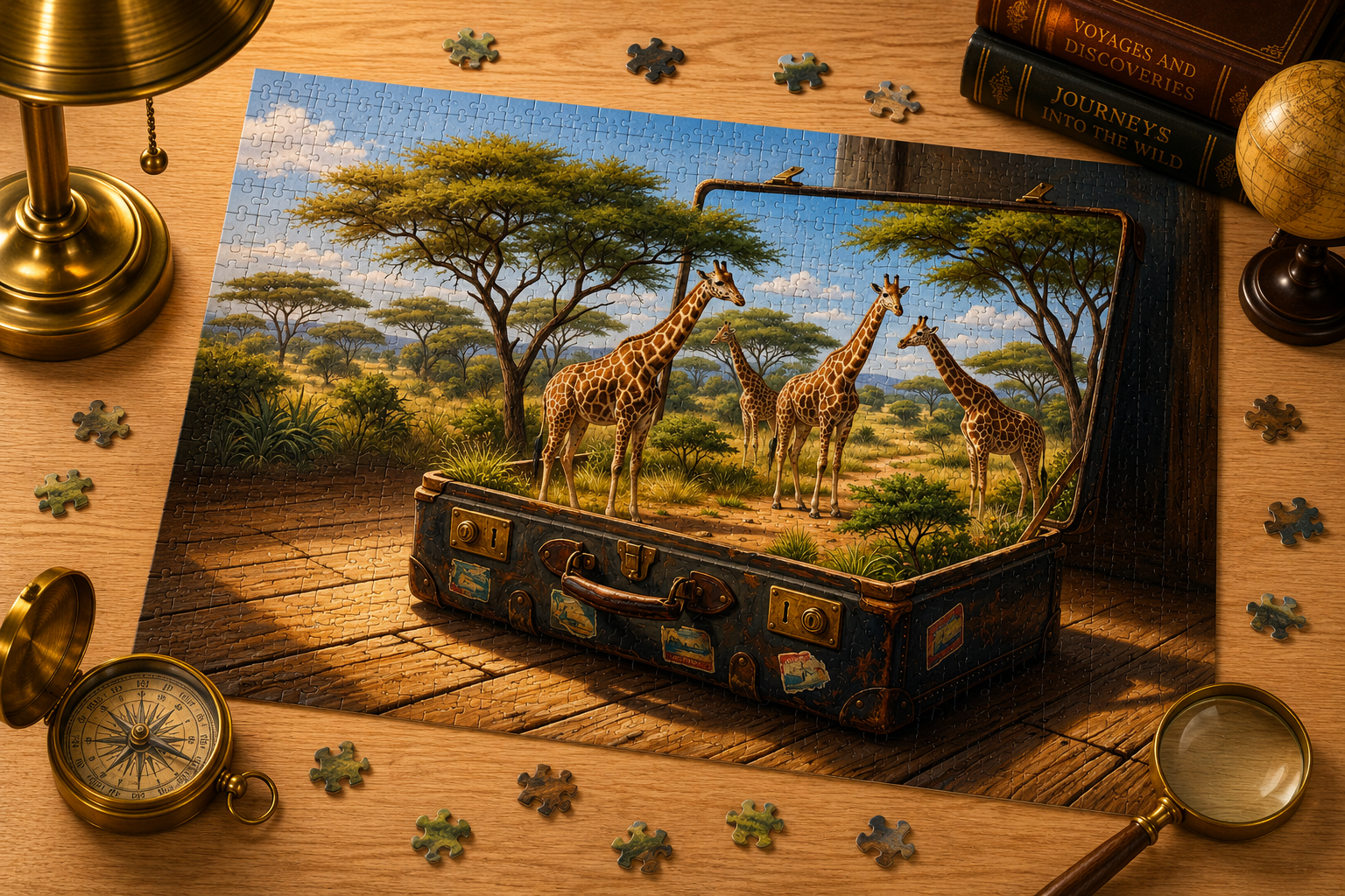 Golden Plains of Rwanda Puzzle by Novelle & Co