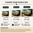 Golden Plains of Rwanda Puzzle Size Guide by Novelle & Co