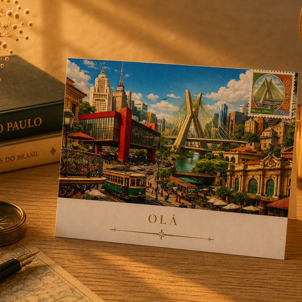 Sao Paulo Cityscape Greeting Card Set