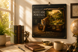 Suitcase Portals 2027 Wall Calendar