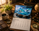 Suitcase Portals 2027 Wall Calendar