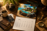 Suitcase Portals 2027 Wall Calendar