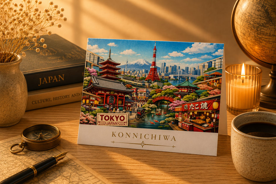 Tokyo Cityscape Greeting Card Set
