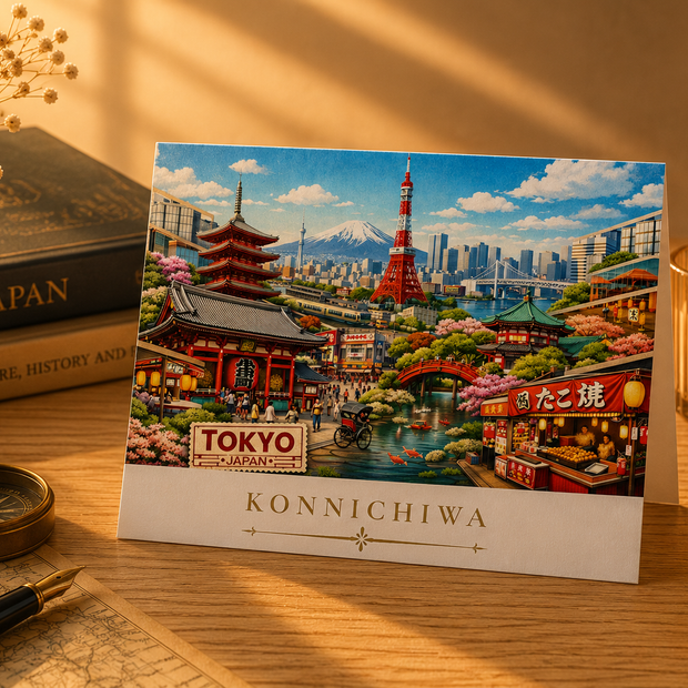 Tokyo Cityscape Greeting Card Set