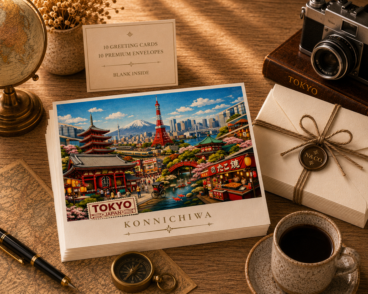 Tokyo Cityscape Greeting Card Set