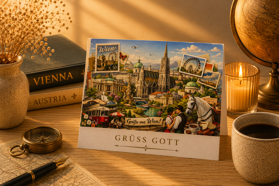 Vienna Cityscape Greeting Card Set
