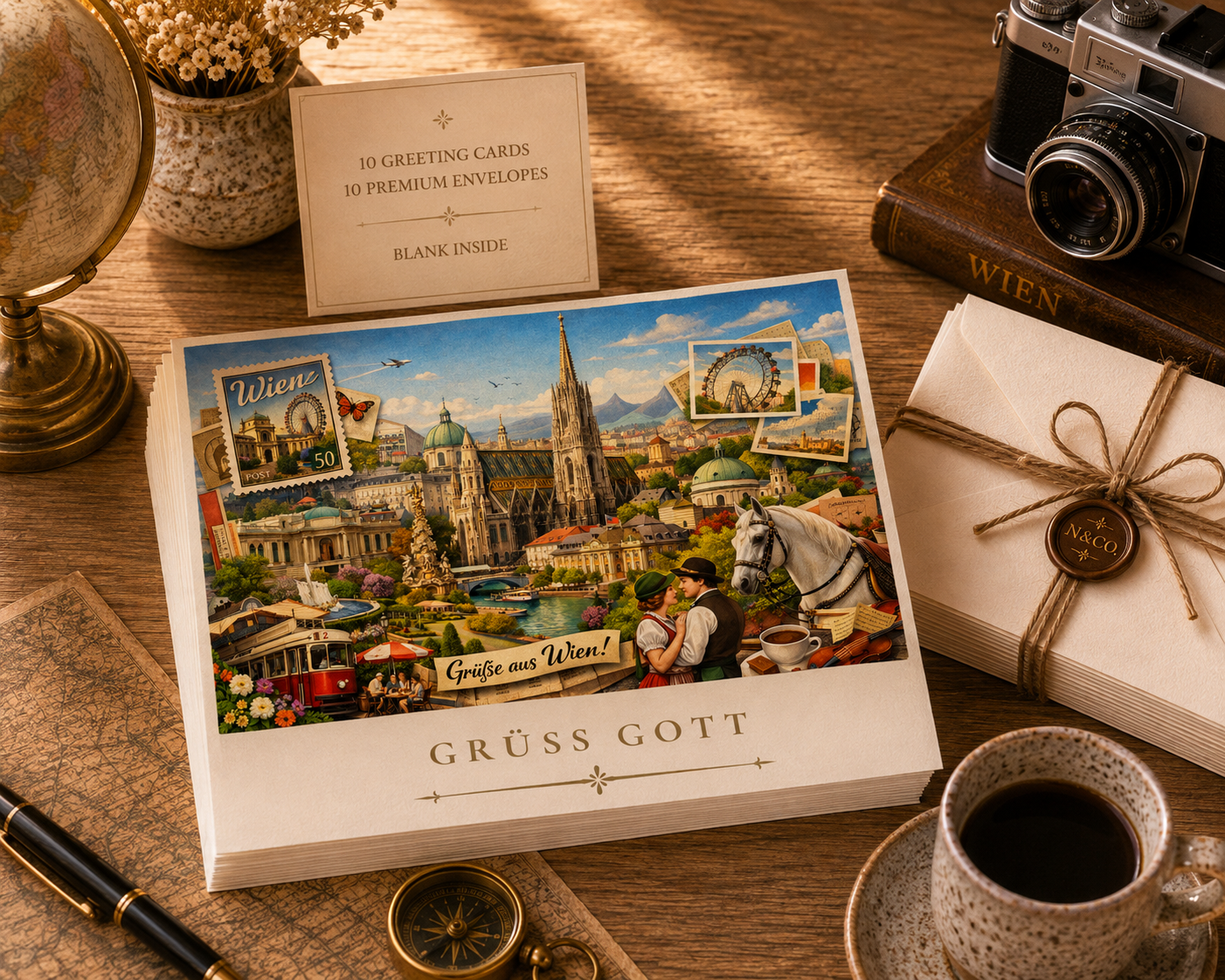 Vienna Cityscape Greeting Card Set