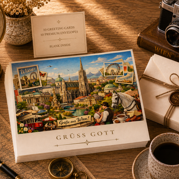 Vienna Cityscape Greeting Card Set
