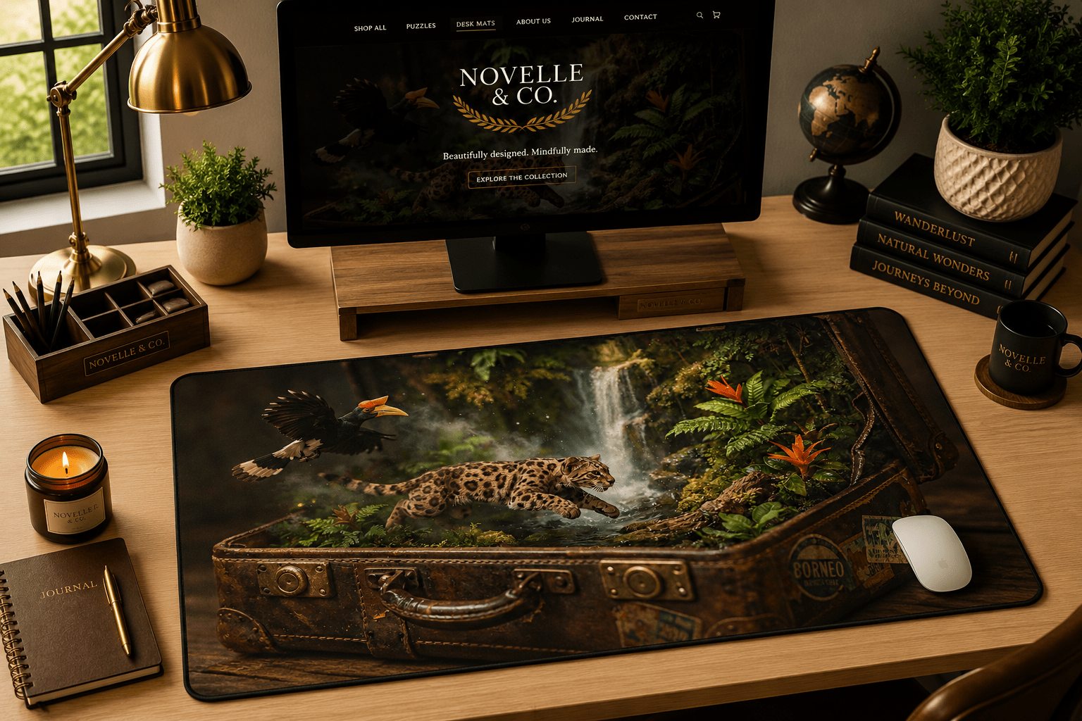 Amazon Rain Forest Desk Mat by Novelle & Co