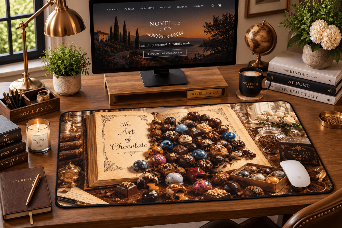 Art of Chocolate Desk Mat by Novelle & Co