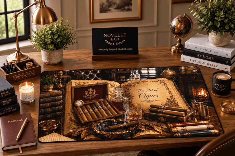 Art of Cigars Desk Mat by Novelle & Co