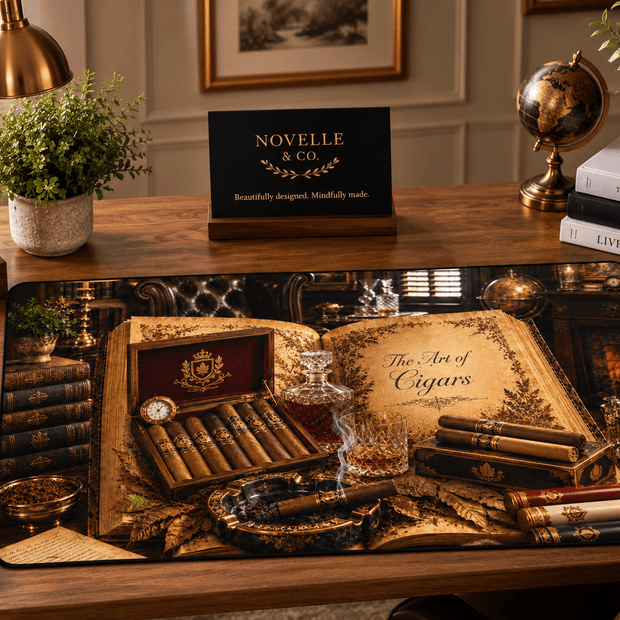 Art of Cigars Desk Mat by Novelle & Co