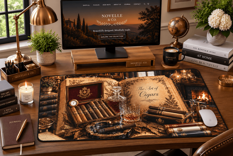 Art of Cigars Desk Mat by Novelle & Co