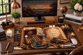 Art of Cigars Desk Mat by Novelle & Co