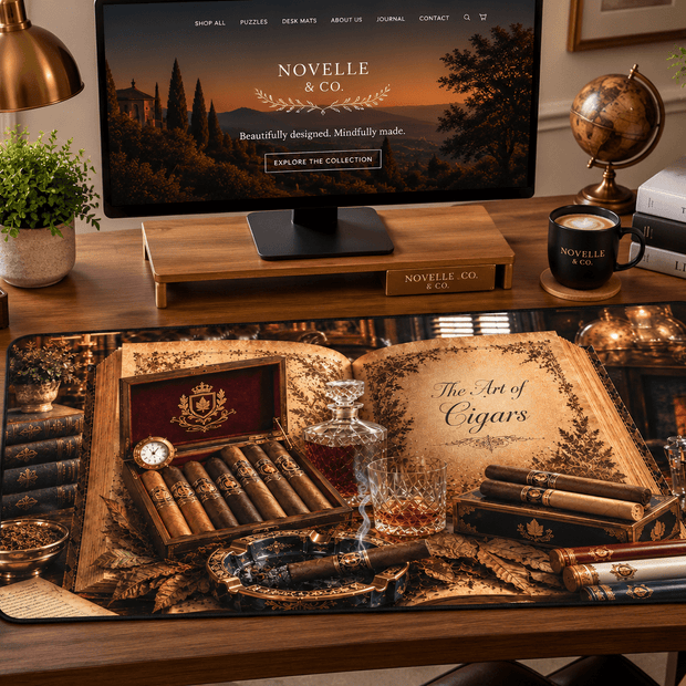 Art of Cigars Desk Mat by Novelle & Co