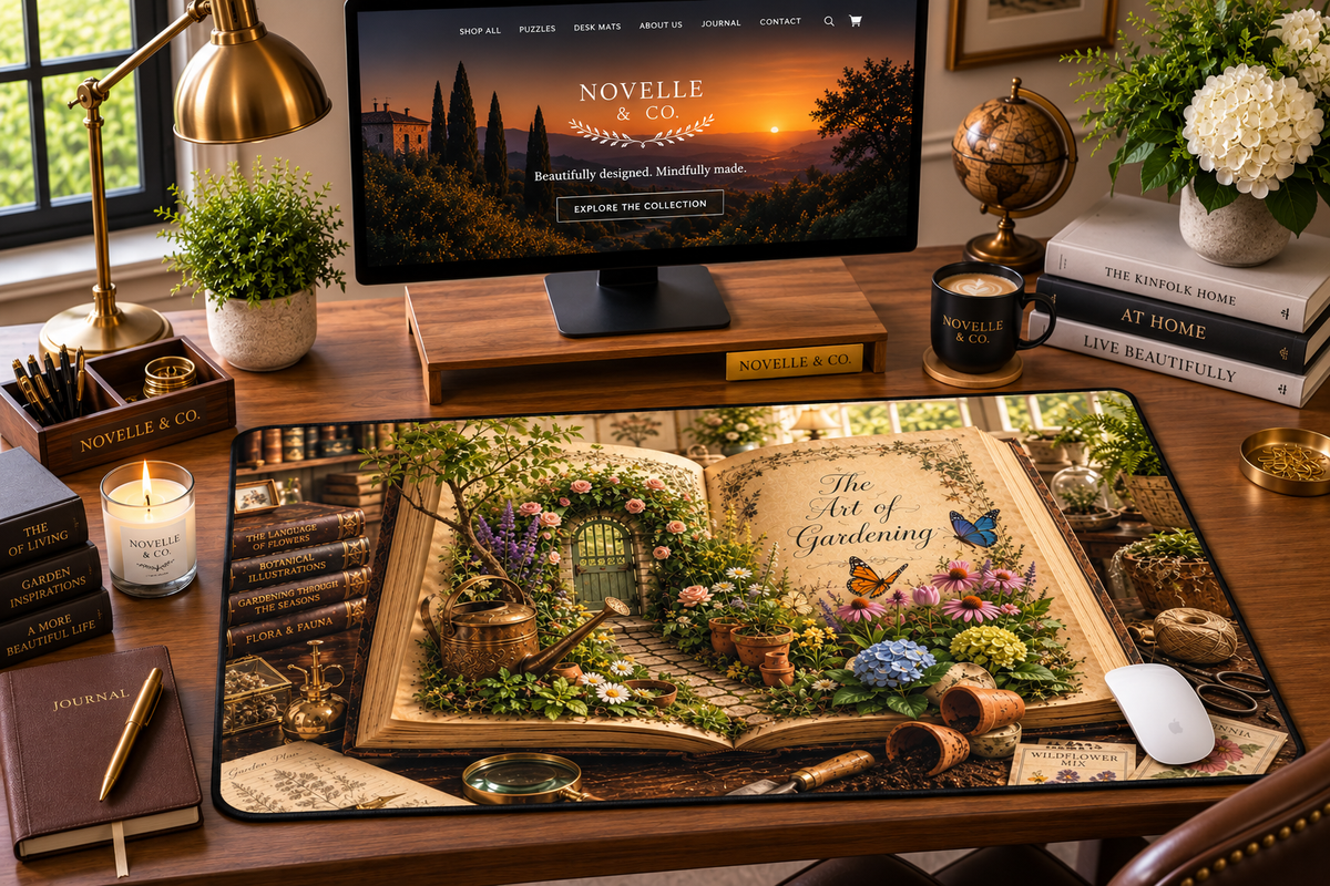 Art of Gardening Desk Mat by Novelle & Co