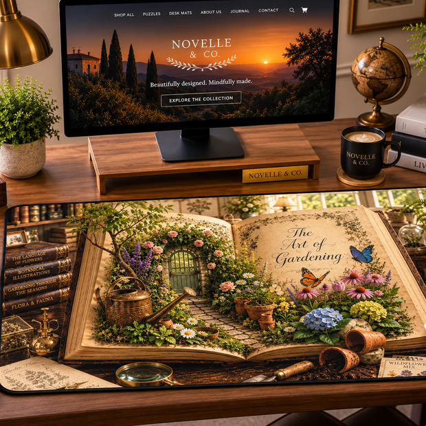 Art of Gardening Desk Mat by Novelle & Co