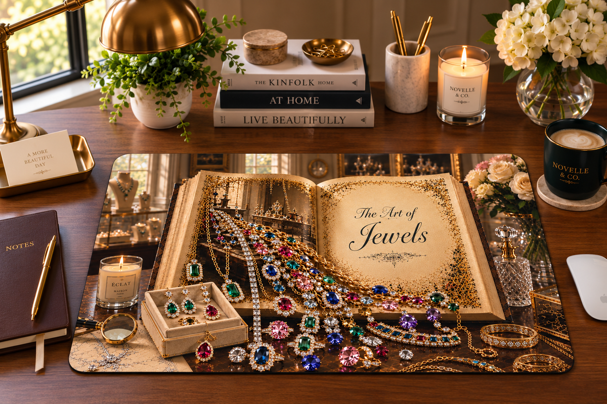 Art of Jewels Desk Mat by Novelle & Co