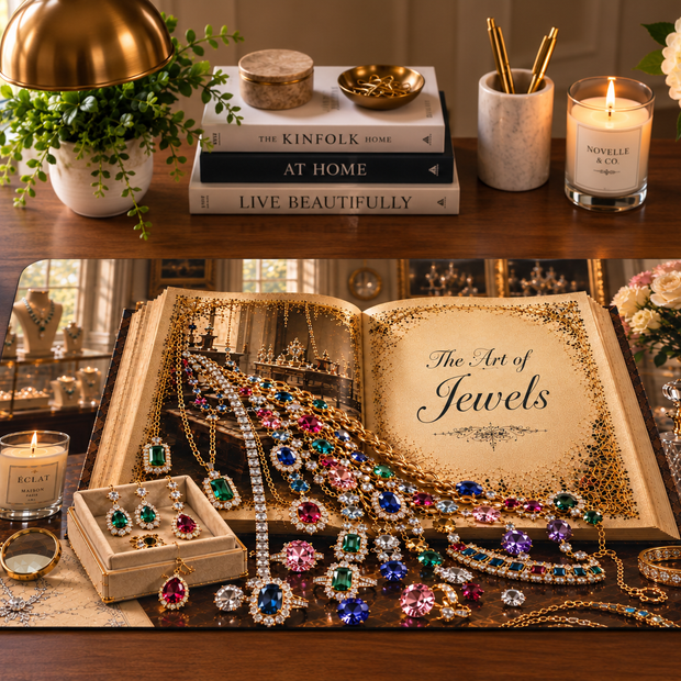 Art of Jewels Desk Mat by Novelle & Co