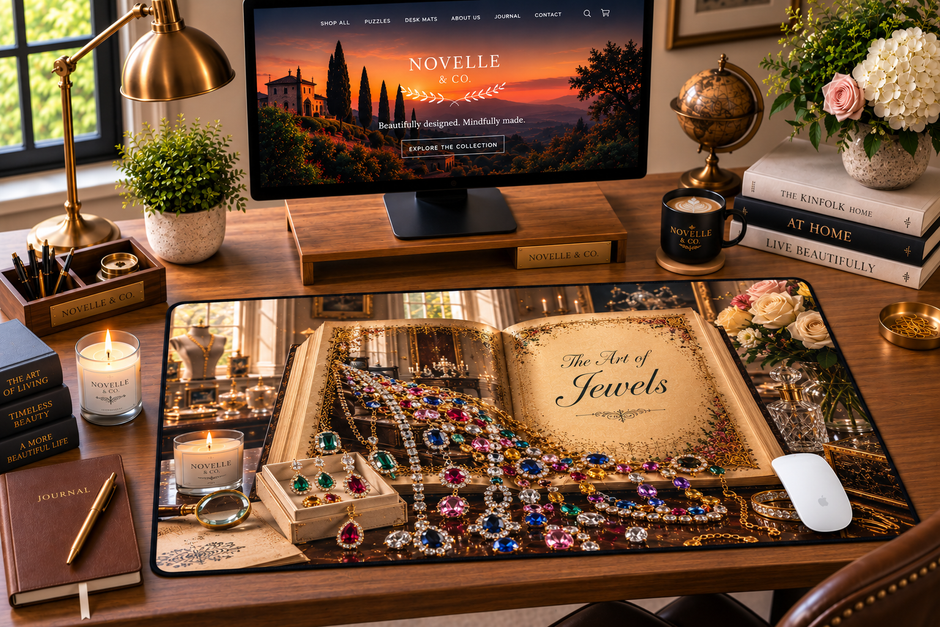 Art of Jewels Desk Mat by Novelle & Co