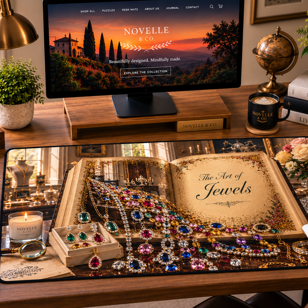 Art of Jewels Desk Mat by Novelle & Co
