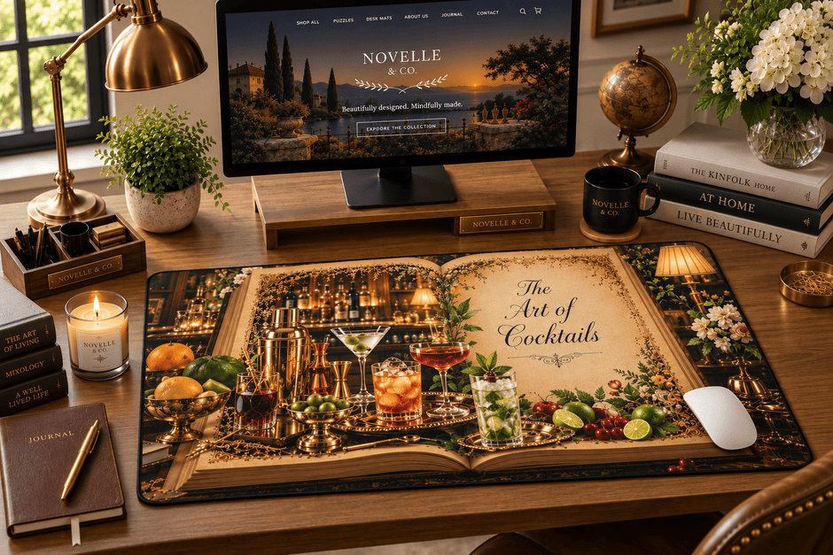Art of the Cocktails Desk Mat by Novelle & Co