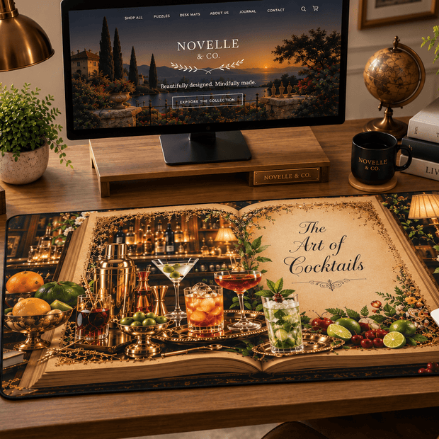 Art of the Cocktails Desk Mat by Novelle & Co