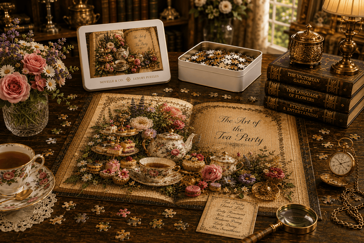 Art of the Tea Party Puzzle by Novelle & Co
