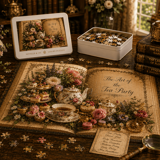Art of the Tea Party Puzzle by Novelle & Co