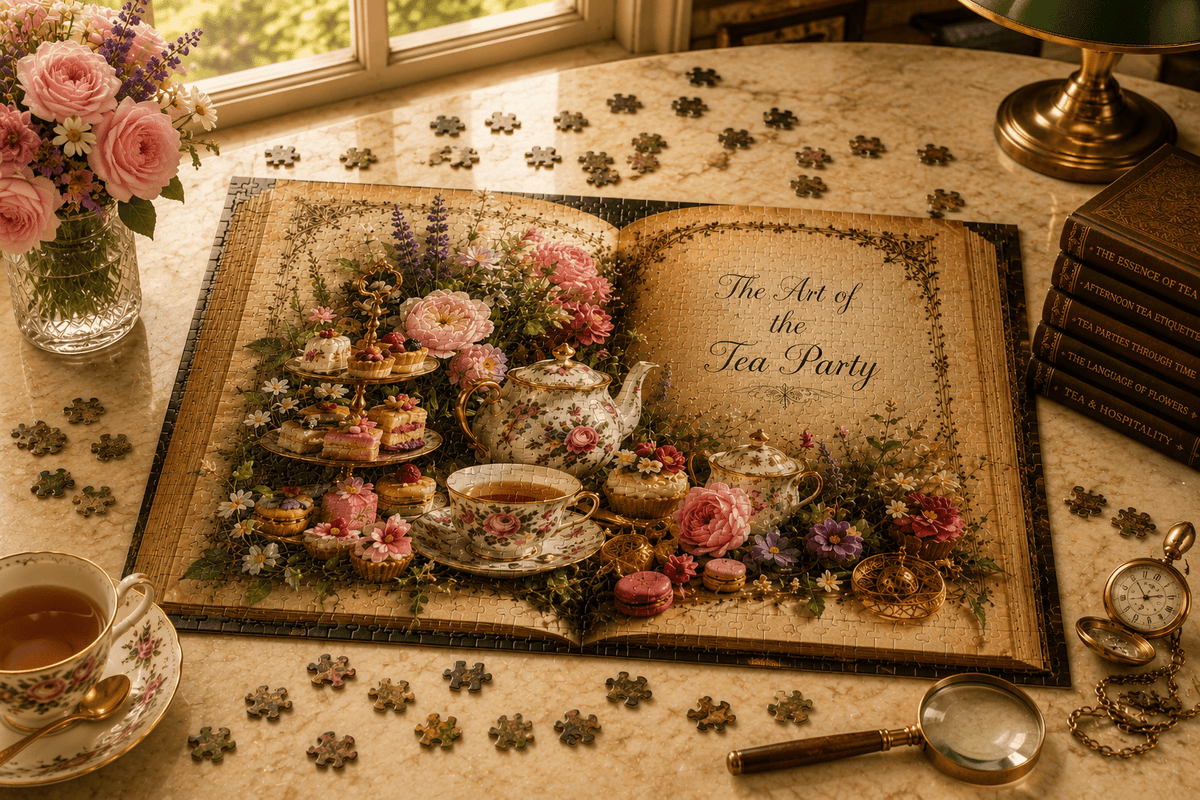 Art of the Tea Party Puzzle by Novelle & Co