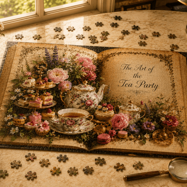 Art of the Tea Party Puzzle by Novelle & Co