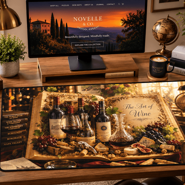 Art of Wine Desk Mat by Novelle & Co